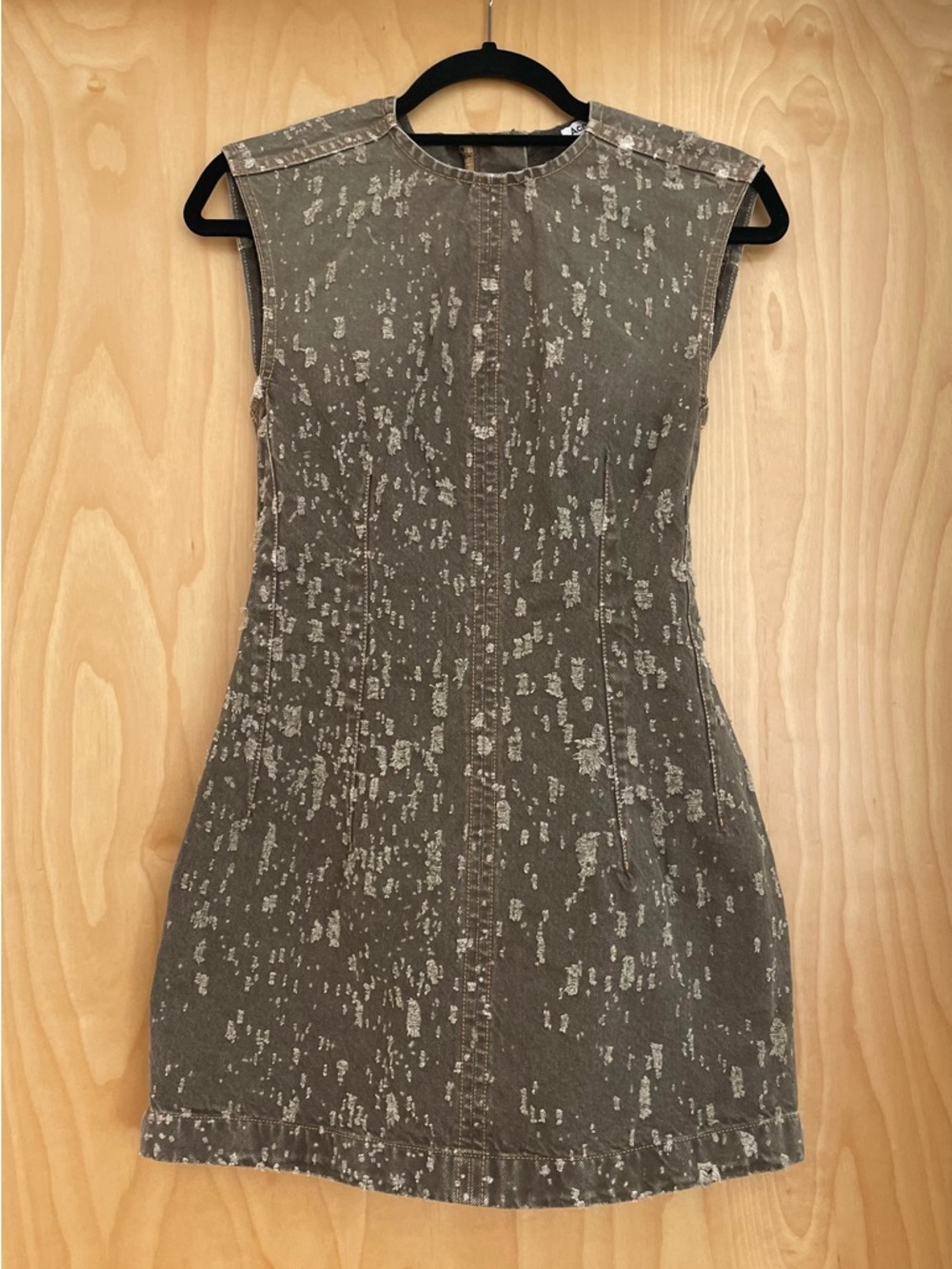 Acne Studios Distressed Denim Mini Dress